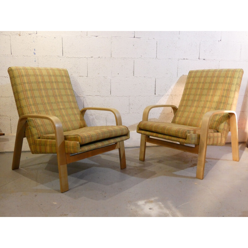 Pair of Vintage Armchairs ARP 642 by Steiner 1960