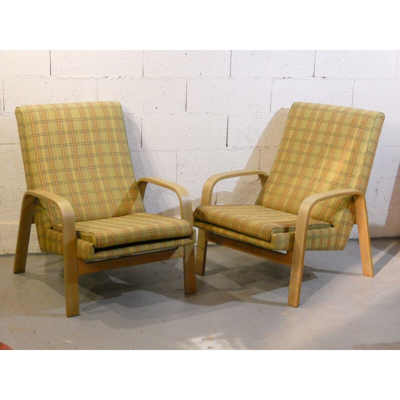 Pair of Vintage Armchairs ARP 642 by Steiner 1960