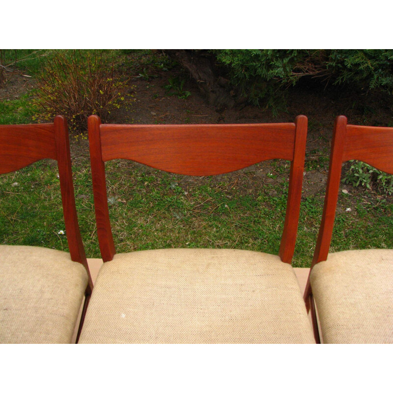 Set of 4 vintage teak chairs