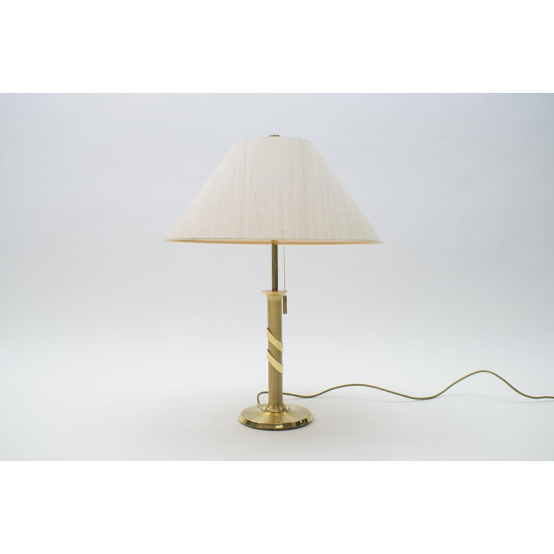 Vintage Hollywood Regency Golden Table Lamp, 1970s