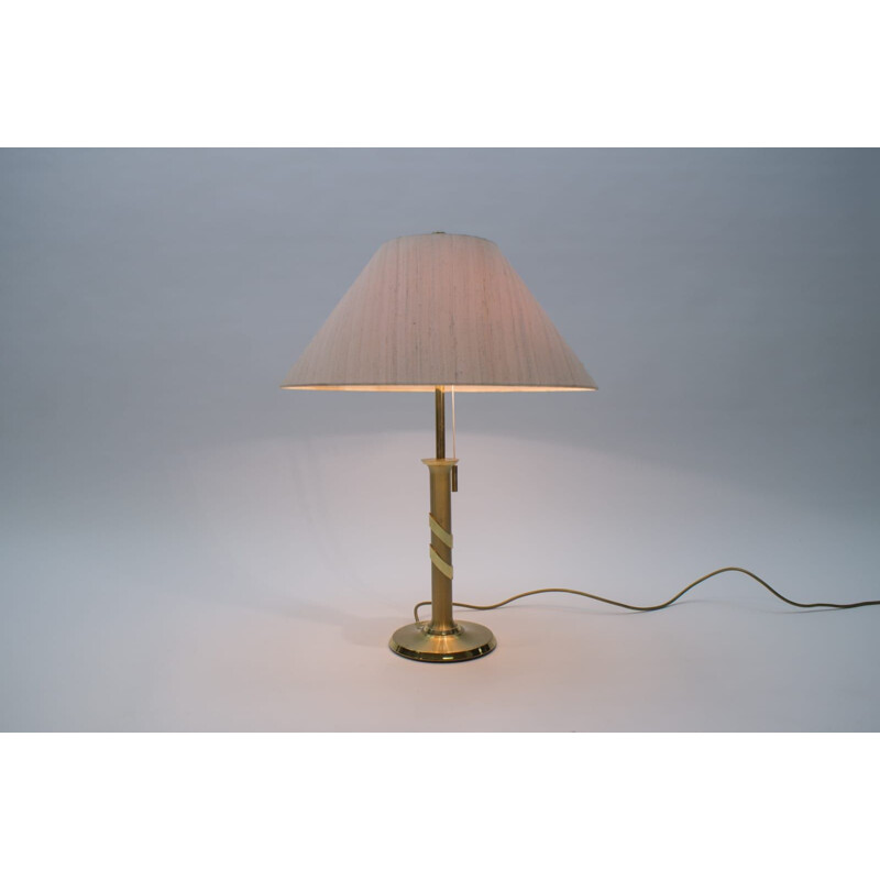 Lámpara de mesa Vintage Hollywood Regency Golden 1970
