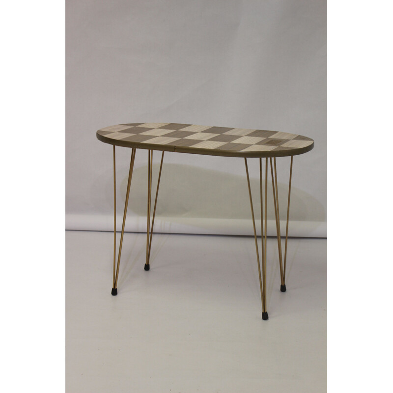 Vintage Formica two-tone folding coffee table 1960