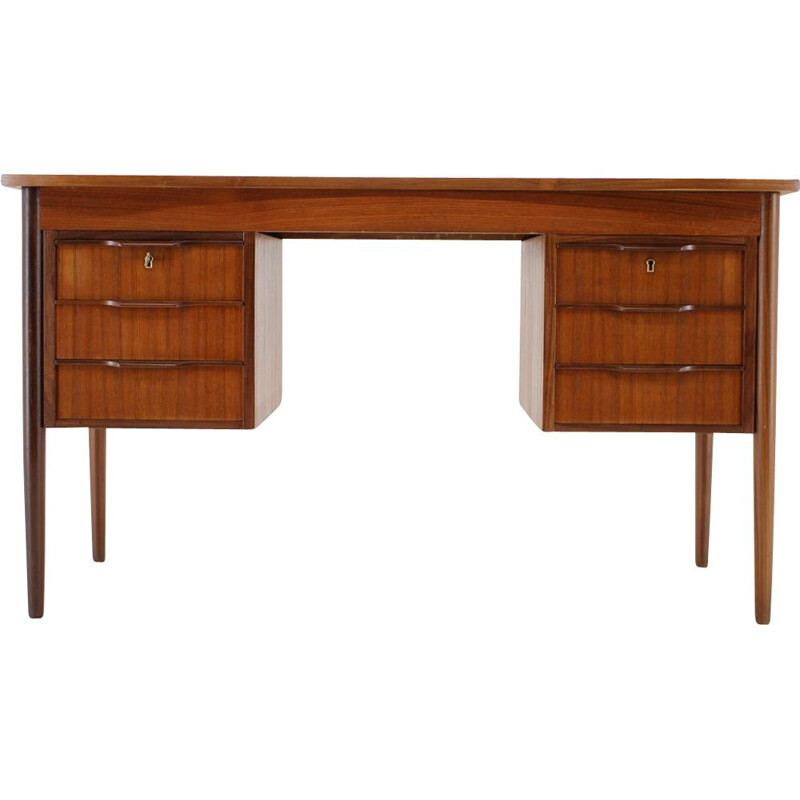 Vintage Teak Writing Desk Danish 1960s 