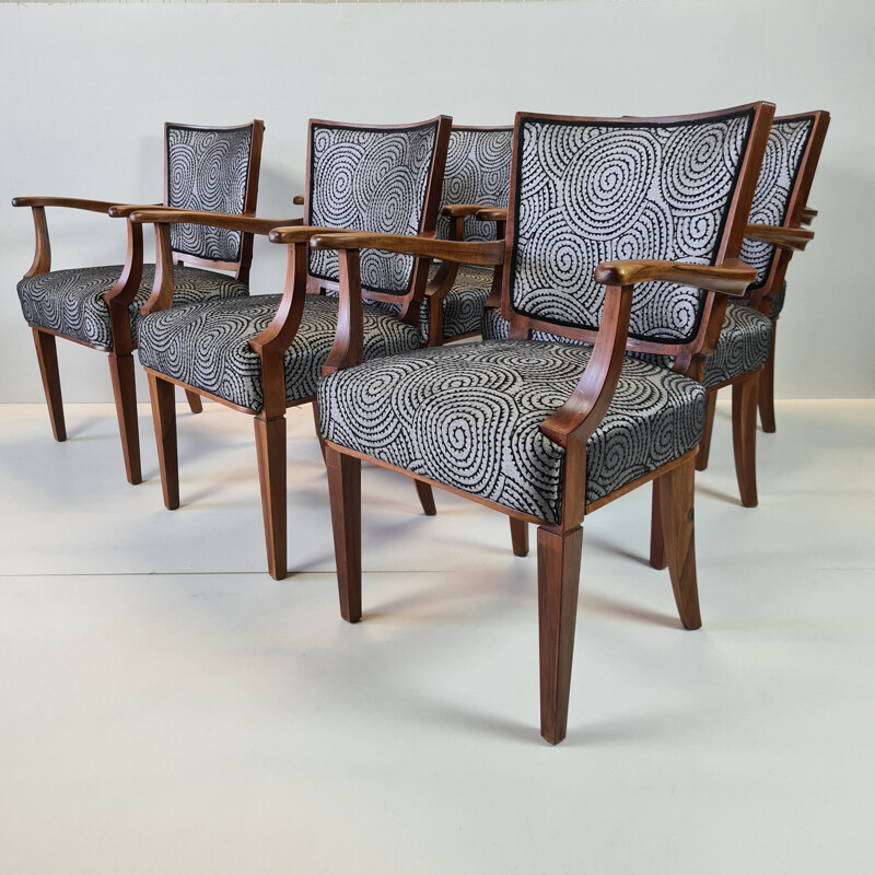 Ensemble de 6 fauteuils vintage par W. Kuyper dessin hollandais 1953