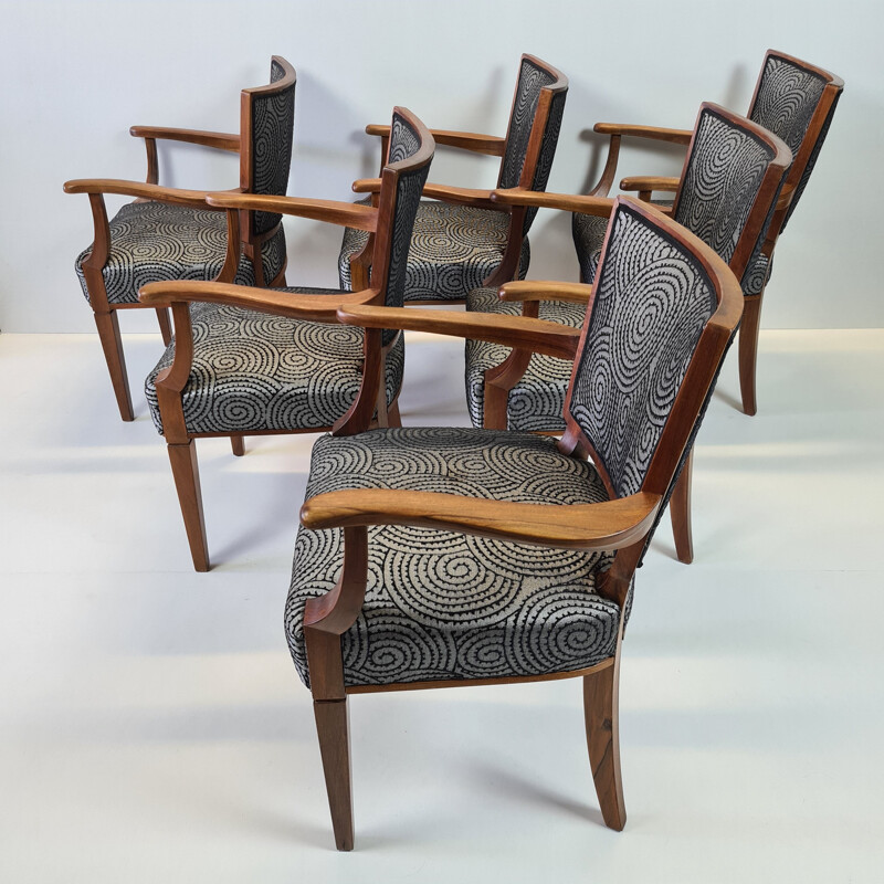 Set of 6 Mid-Century armchairs by W. Kuyper drawing Dutch 1953