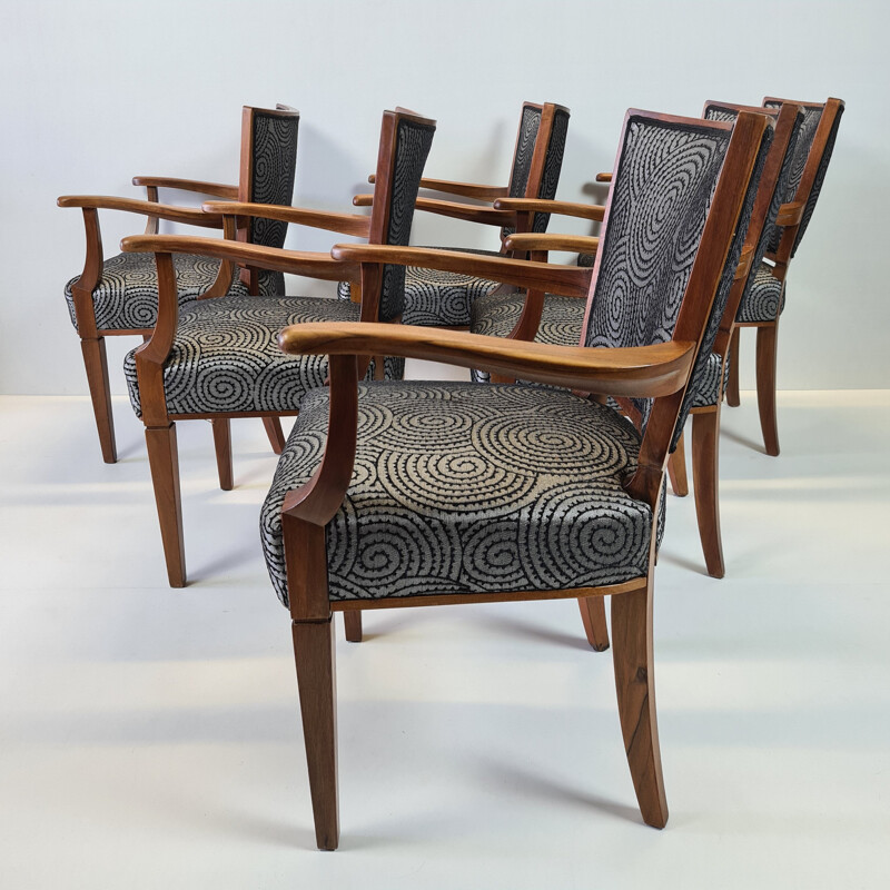 Set of 6 Mid-Century armchairs by W. Kuyper drawing Dutch 1953