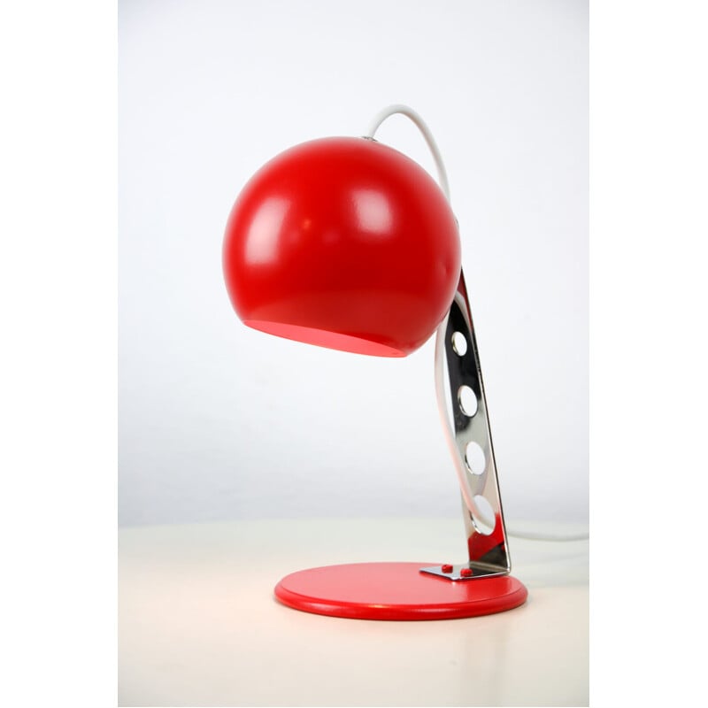 Mid-century red table lamp