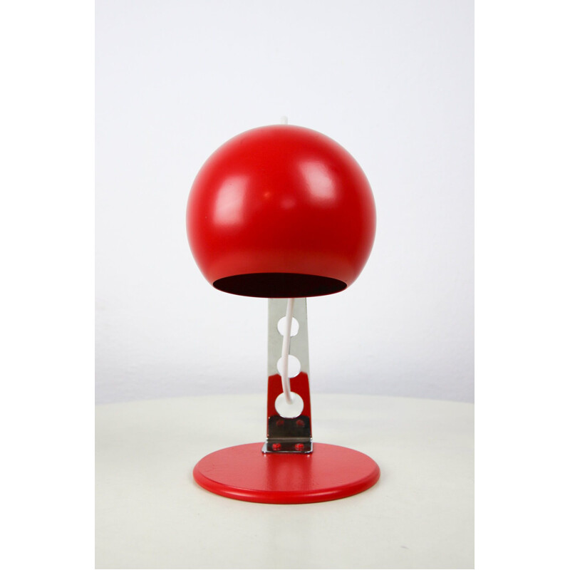 Lámpara de mesa roja vintage