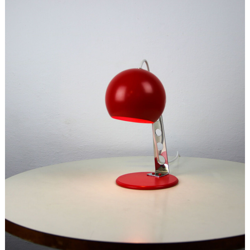 Mid-century red table lamp