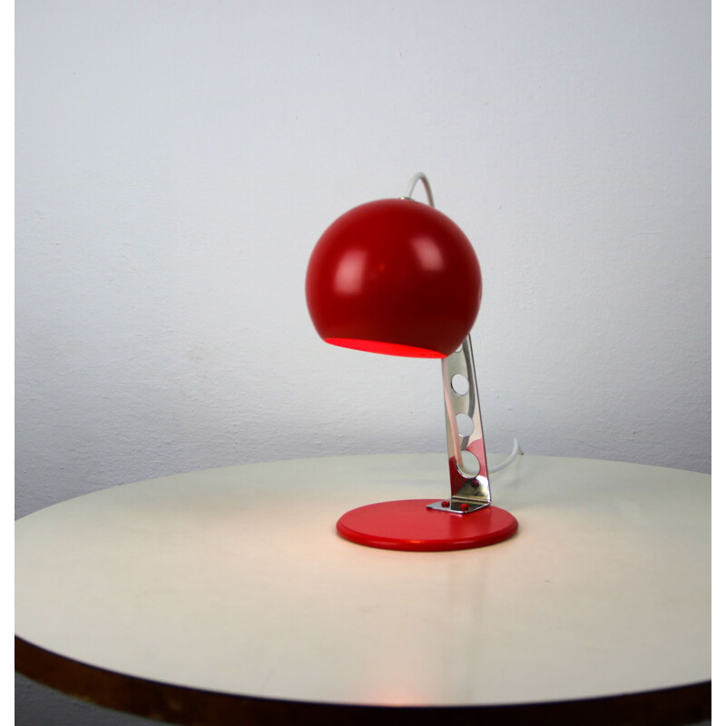 Vintage-Tischlampe rot