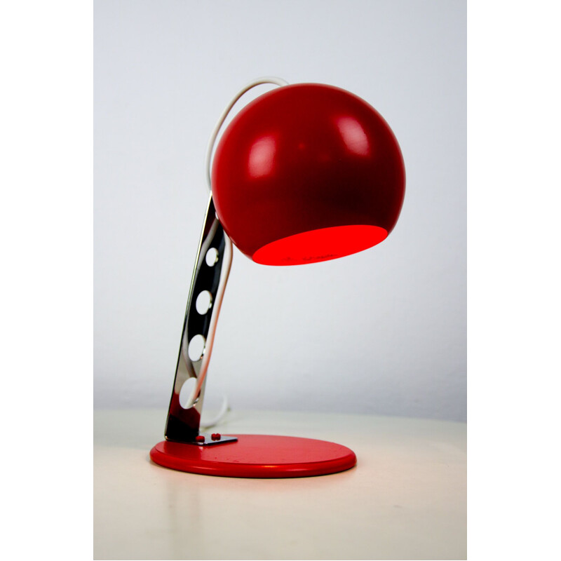 Lampe de table vintage rouge