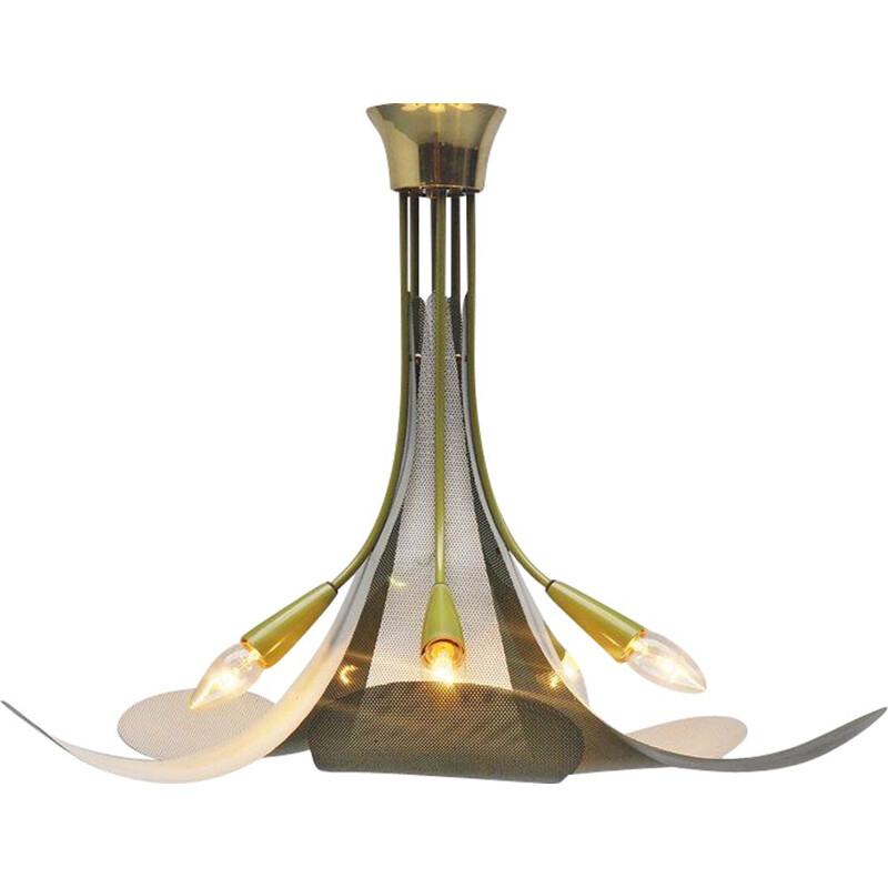 Vintage ceiling lamp in the manner of Mategot French 1950
