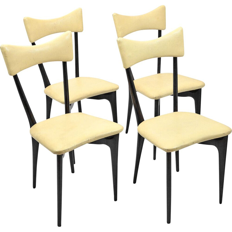 4 vintage Chairs By Ico And Luisa Parisi For Ariberto Colombo, 1954