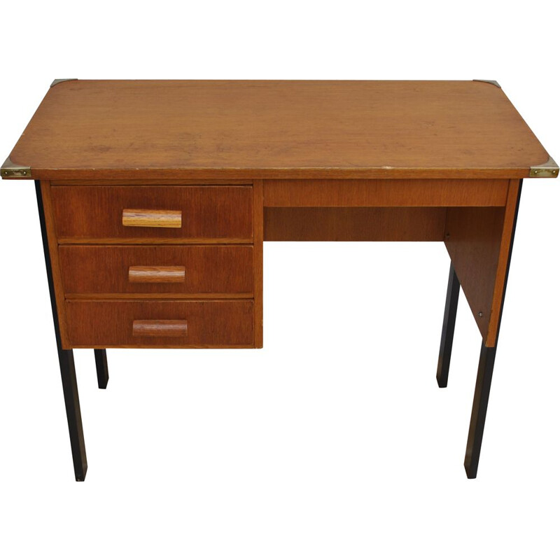 Vintage desk 3 drawers 1960