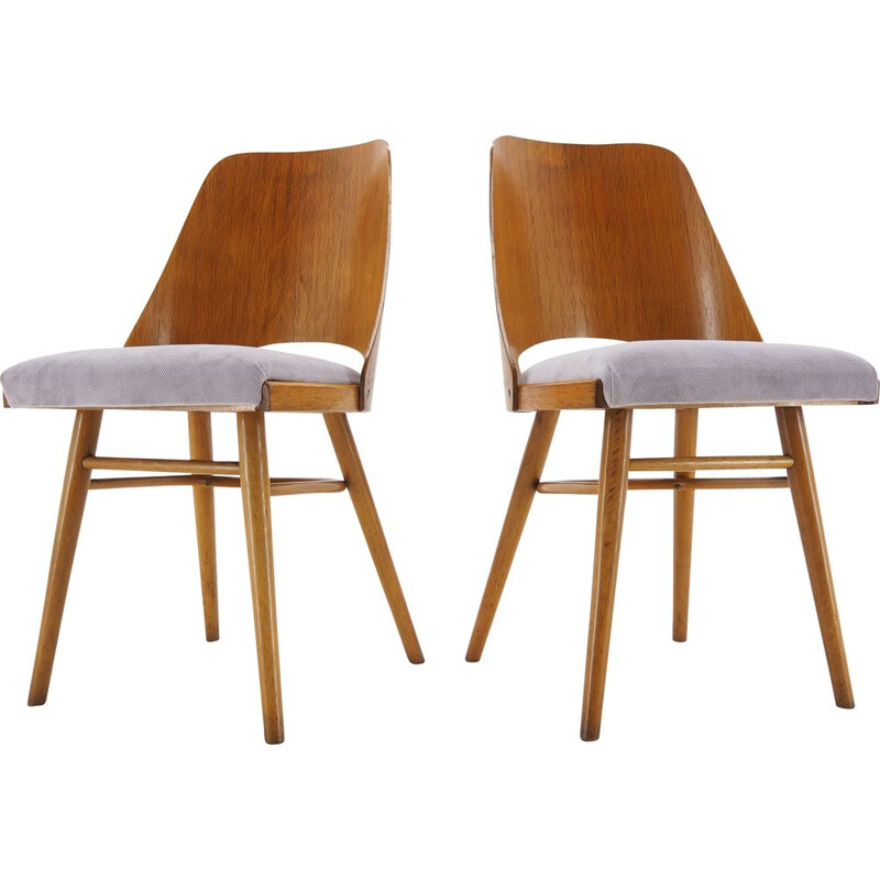 Pair of vintage Dining Chairs, Ton, Designed by Oswald Haerdtl, 1950s