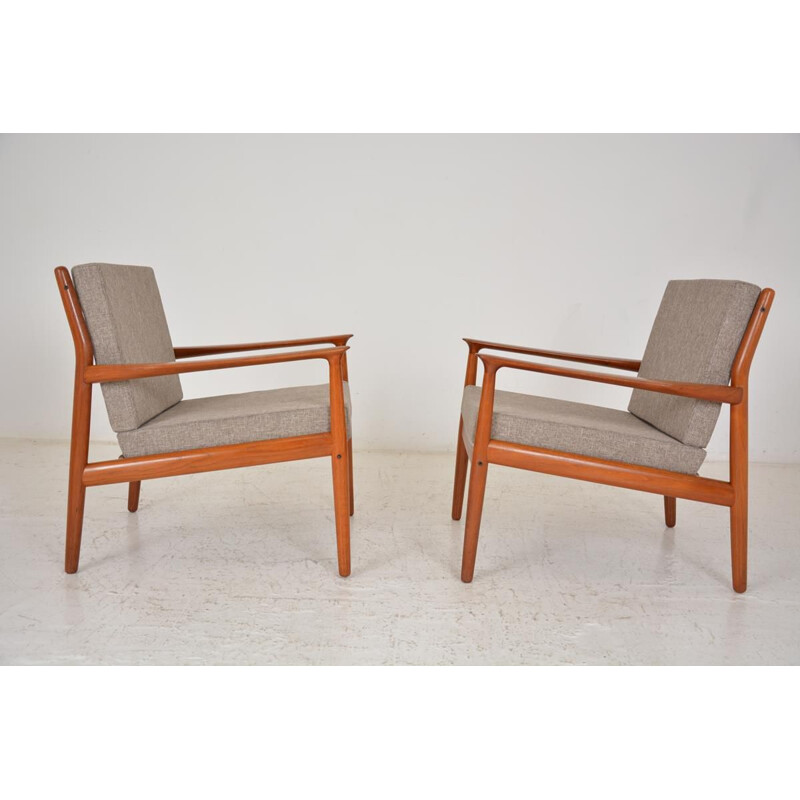 Pair of Danish Svend Age Eriksen 1960 Vintage armchairs
