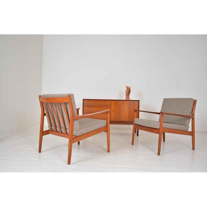 Pair of Danish Svend Age Eriksen 1960 Vintage armchairs