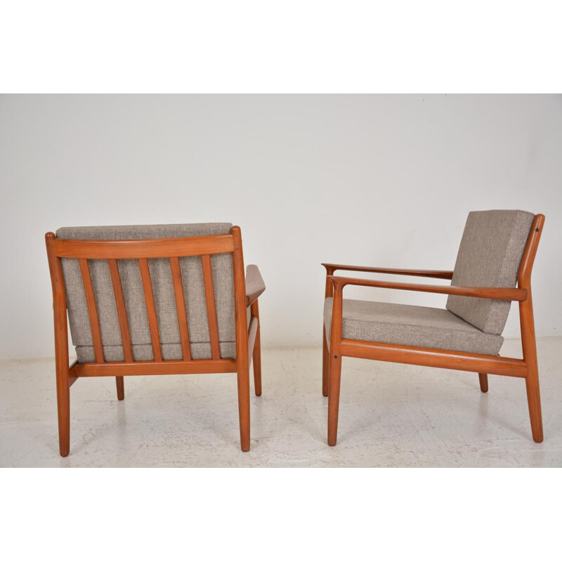 Pair of Danish Svend Age Eriksen 1960 Vintage armchairs