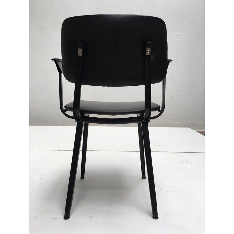 "Revolt" desk chair in black leatherette, Friso KRAMER - 1968