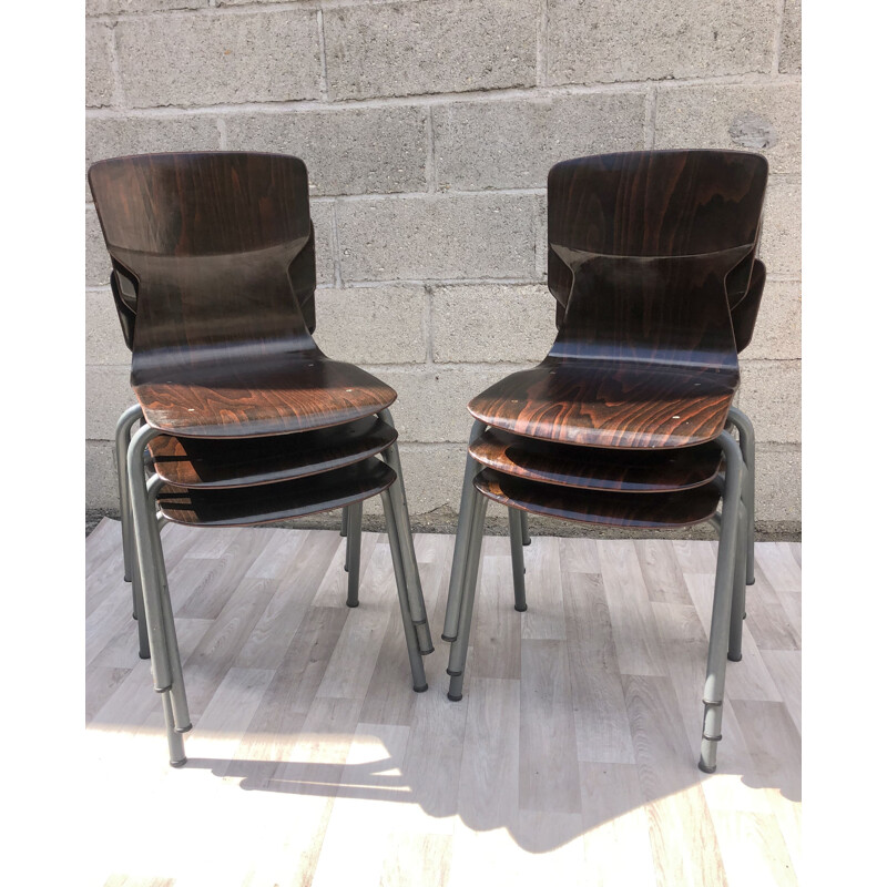 Paire de Chaises vintage modèle OBO par Eromes 1960