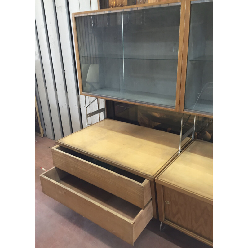 Vintage shop furniture with 2 base units and 2 sliding-door display cases