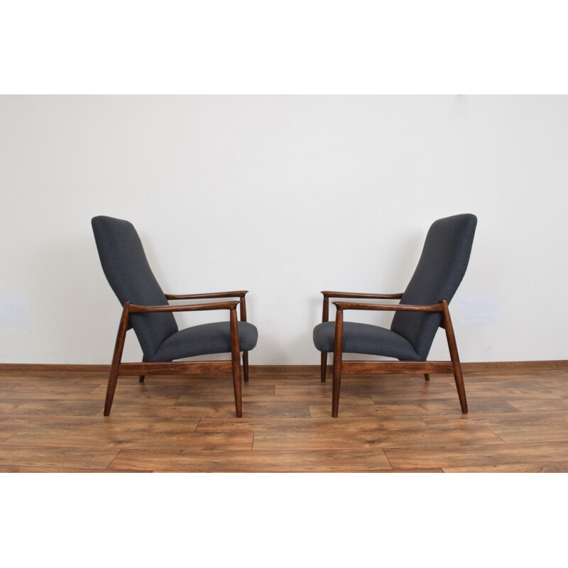 Pair of Mid-Century Polish Lounge Chairs by E. Homa, 1960s