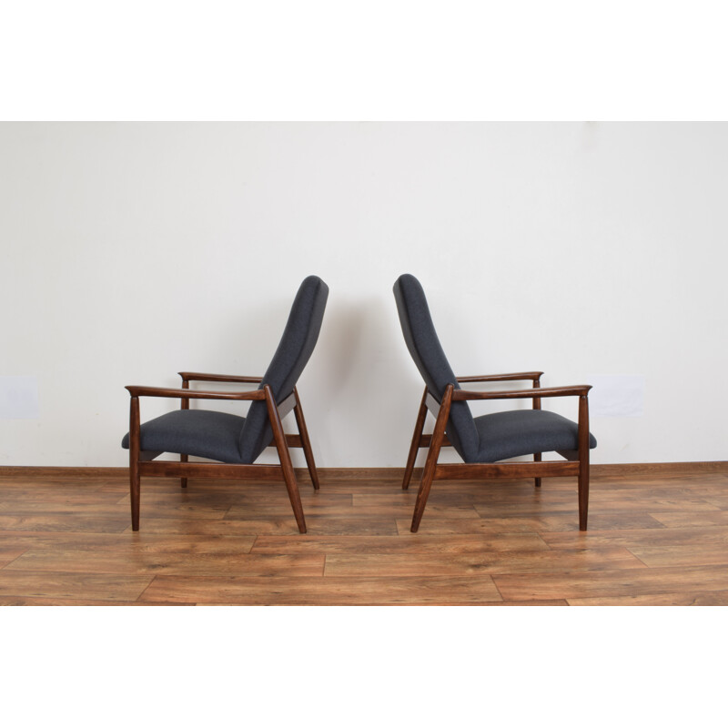 Pair of Mid-Century Polish Lounge Chairs by E. Homa, 1960s