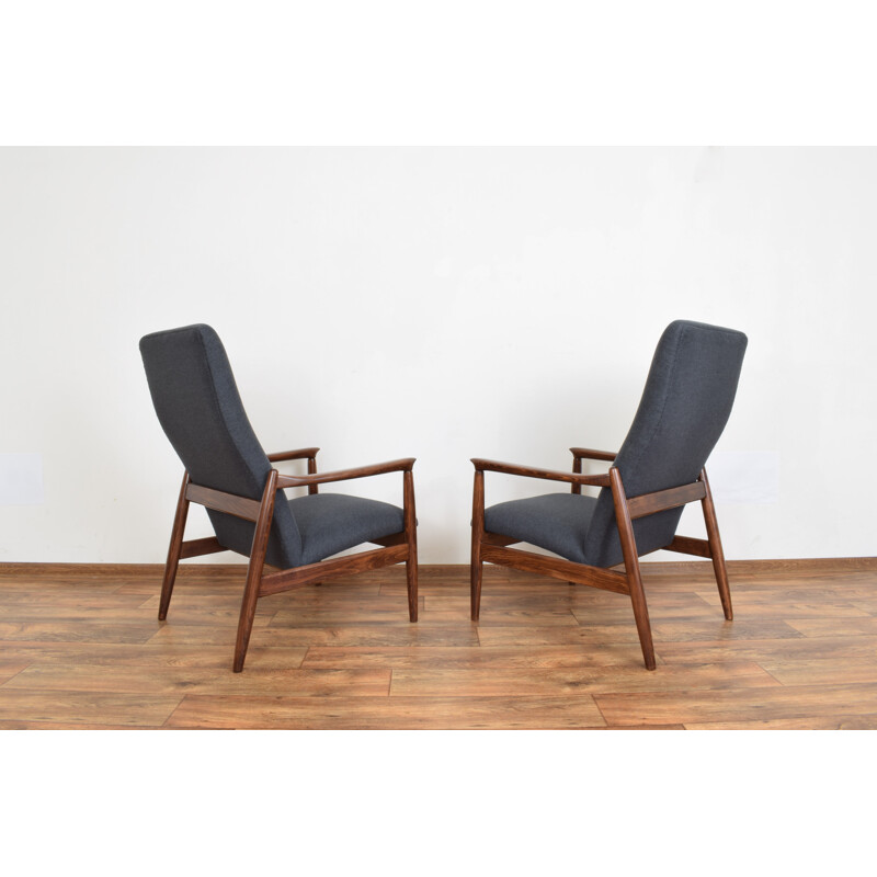 Pair of Mid-Century Polish Lounge Chairs by E. Homa, 1960s