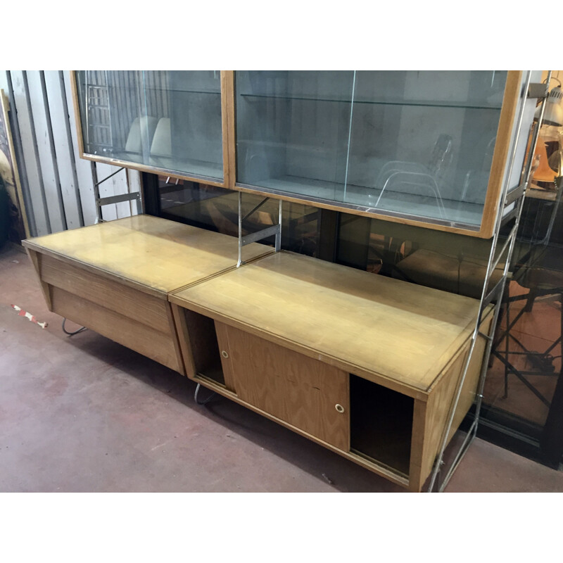 Vintage shop furniture with 2 base units and 2 sliding-door display cases