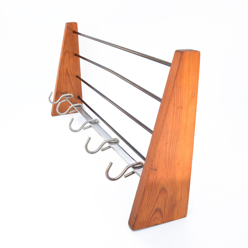 Vintage coat rack, Brasel Czechoslovakia, 1950s