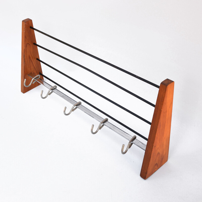 Vintage coat rack, Brasel Czechoslovakia, 1950s