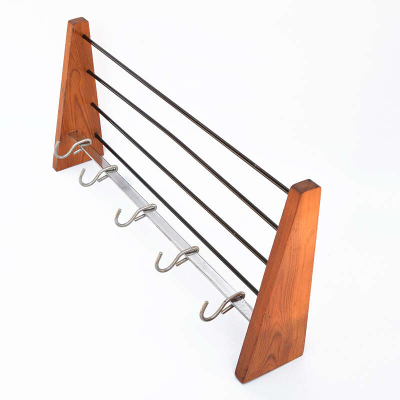 Vintage coat rack, Brasel Czechoslovakia, 1950s