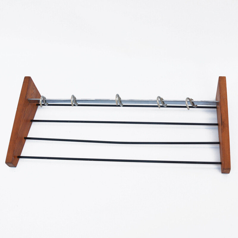 Vintage coat rack, Brasel Czechoslovakia, 1950s