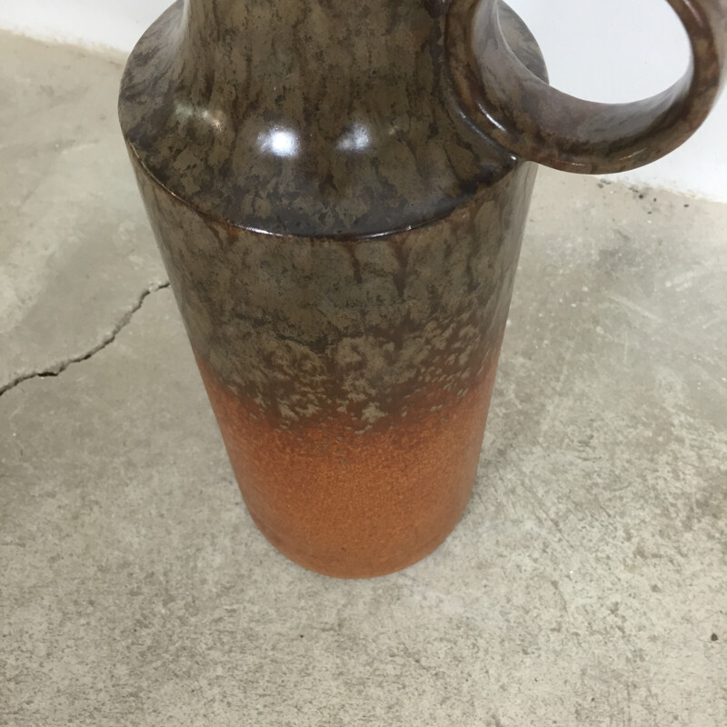 Large Scheurich vase in Fat Lava ceramic - 1970s