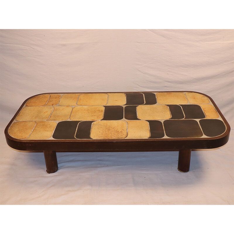 Vintage coffee table Roger Capron  1960