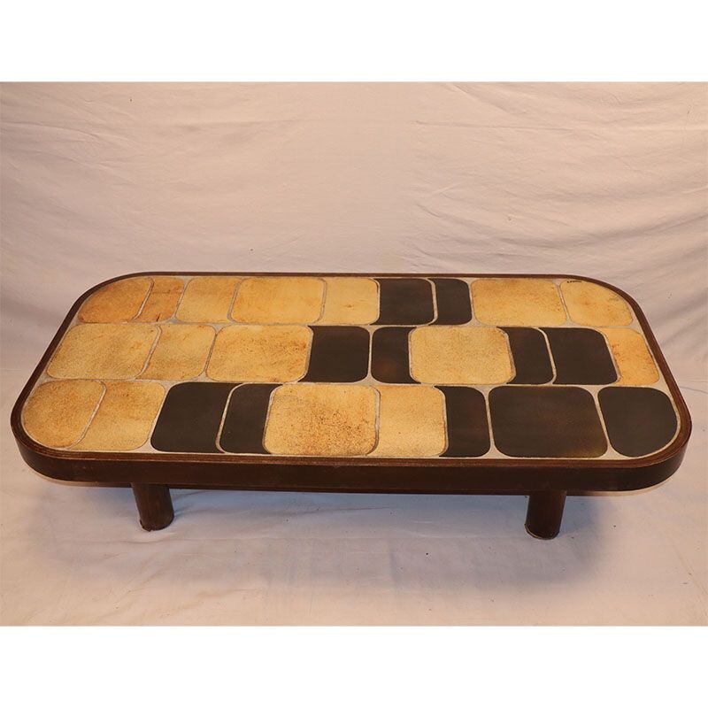 Vintage coffee table Roger Capron  1960