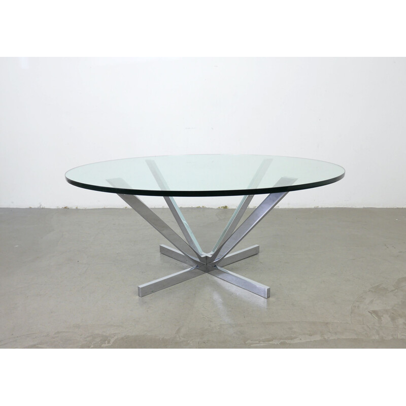 Chrome and Glass Coffee Table, Germany, 1970s