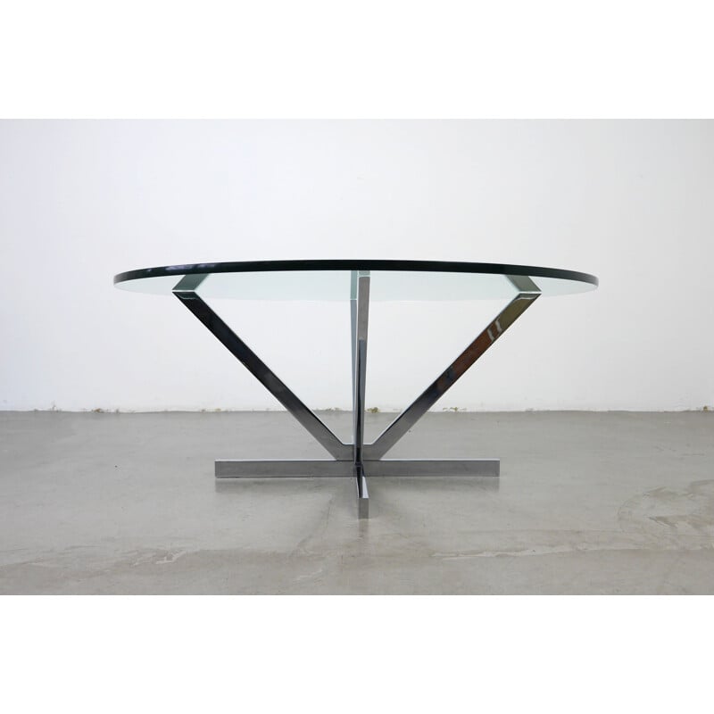 Chrome and Glass Coffee Table, Germany, 1970s