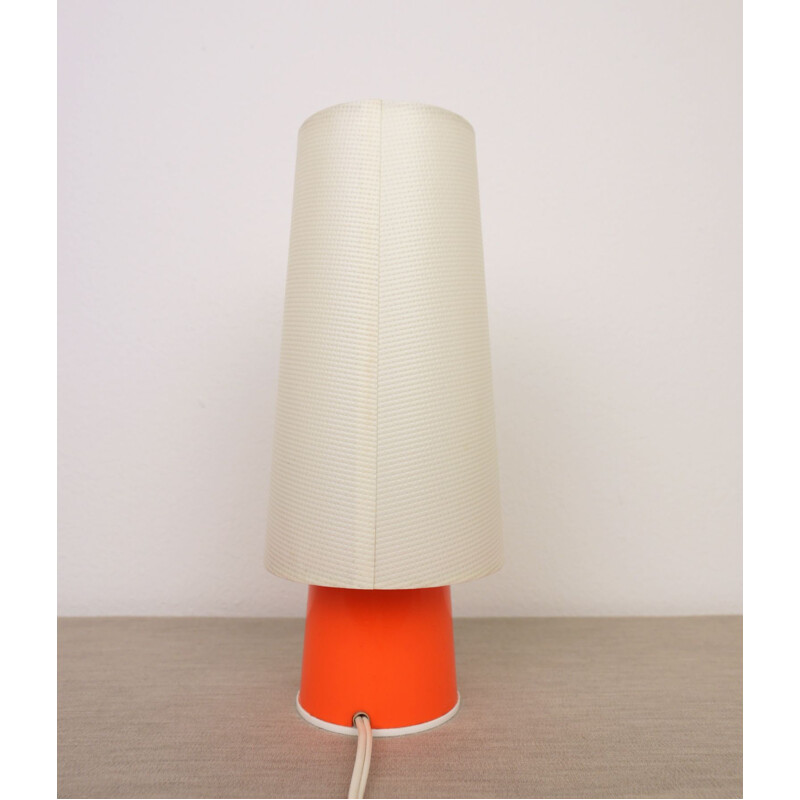 Pair of Orange Table Lamps with Plastic Shades, Germany, 1950s