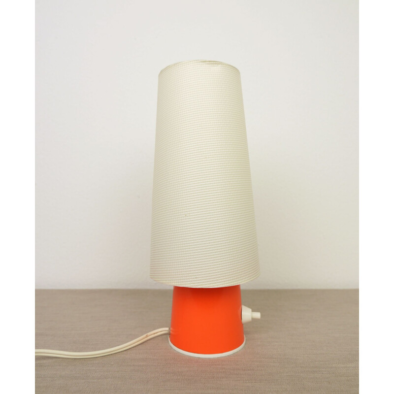 Pair of Orange Table Lamps with Plastic Shades, Germany, 1950s