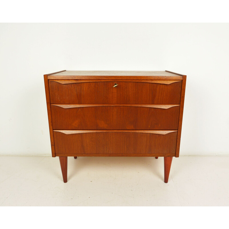 Commode en teck vintage, Danemark, 1960