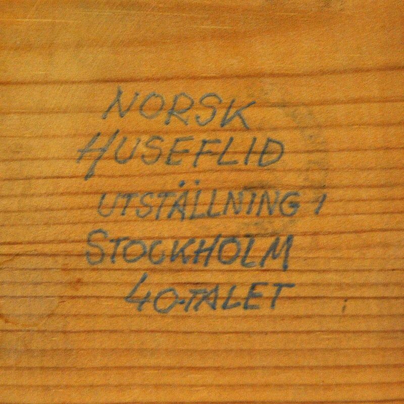 Par de taburetes vintage de Norsk Husflid Noruega 1960