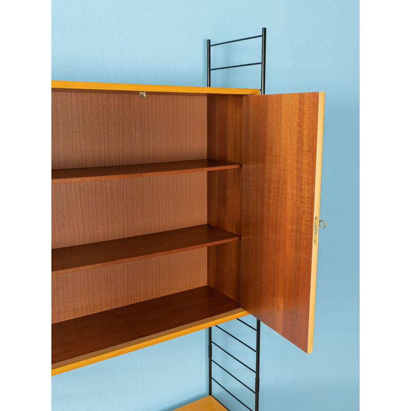 Vintage wall unit in ash veneer 1960s