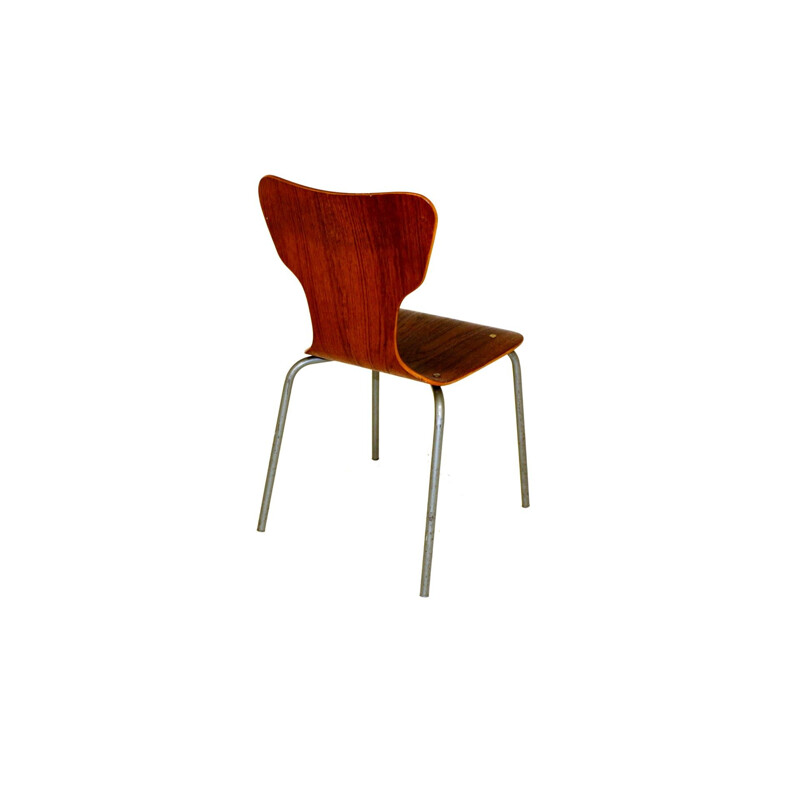 Vintage-Stühle aus Teakholz und Metall, Schweden, 1960