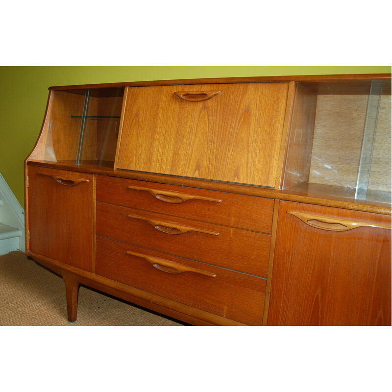 Vintage teak Jentique highboard and cocktail cabinet 1960