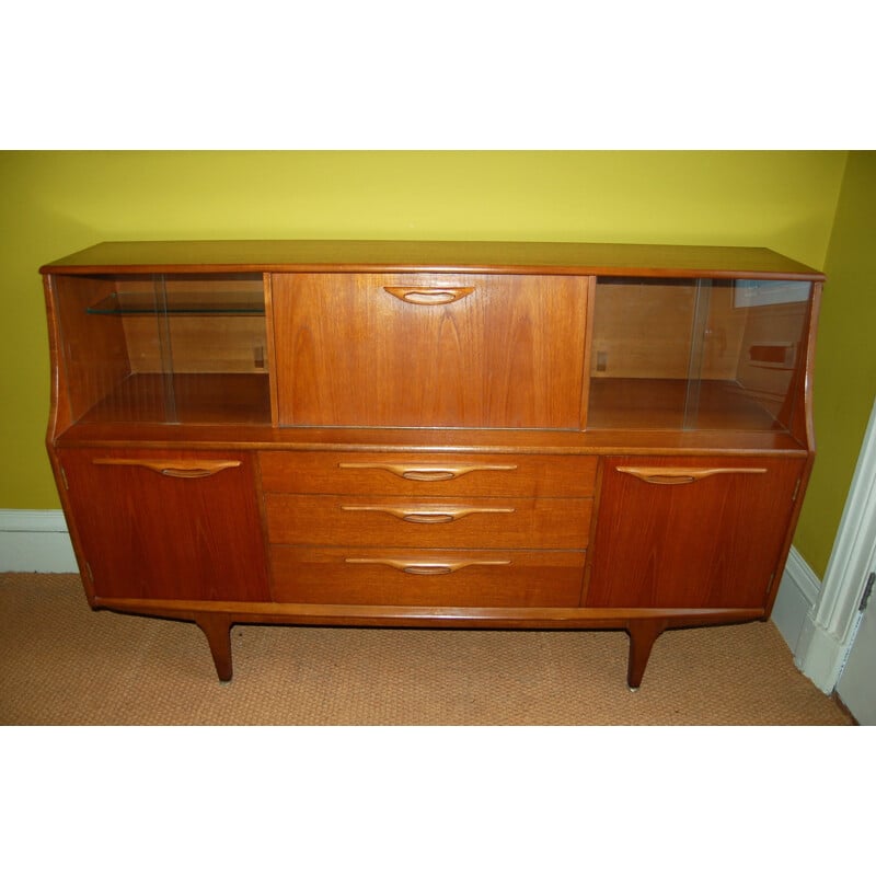 Vintage teak Jentique highboard and cocktail cabinet 1960