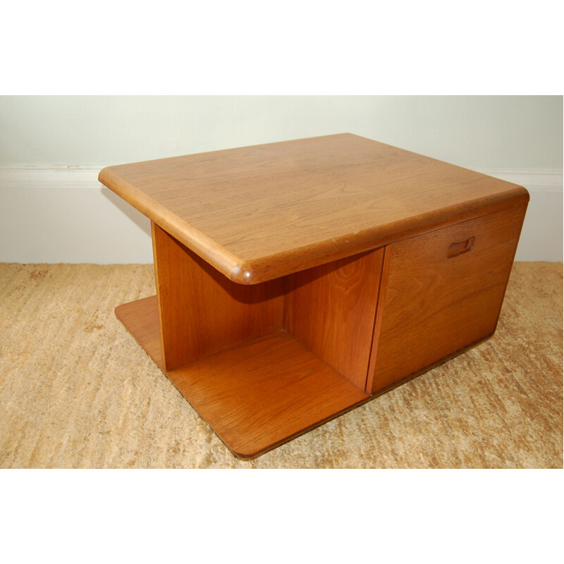Vintage teak Meredrew coffee table and storage unit 1970s