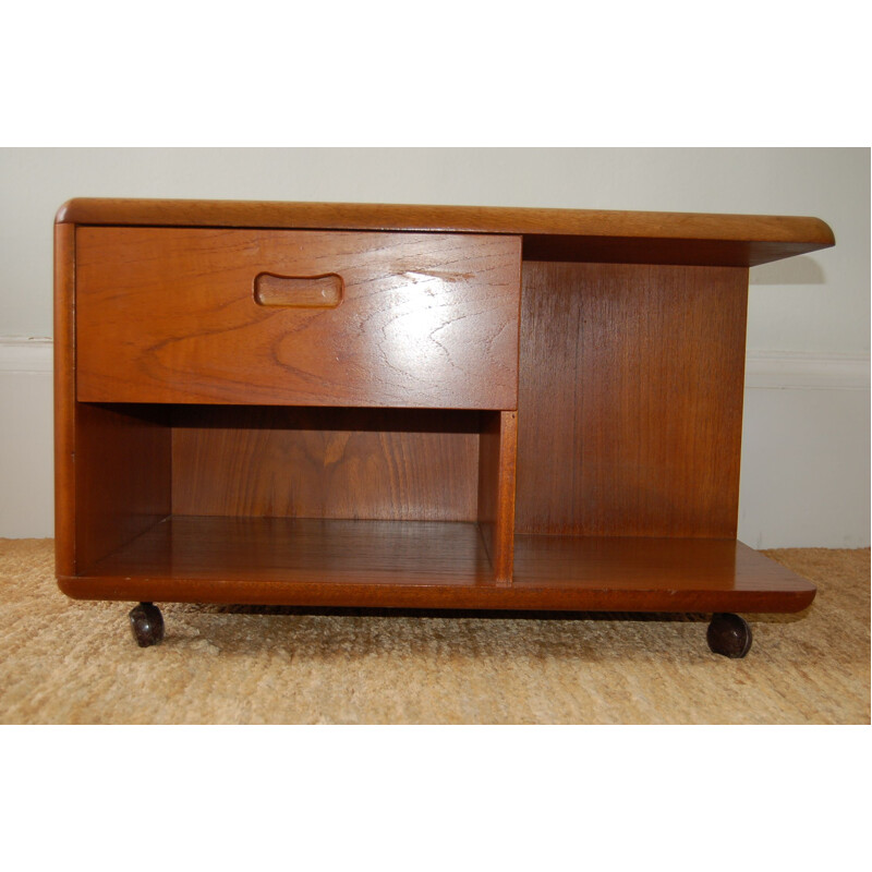 Vintage teak Meredrew coffee table and storage unit 1970s