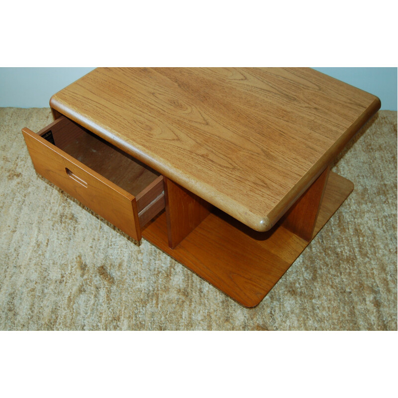 Table basse et meuble de rangement vintage Meredrew en teck 1970