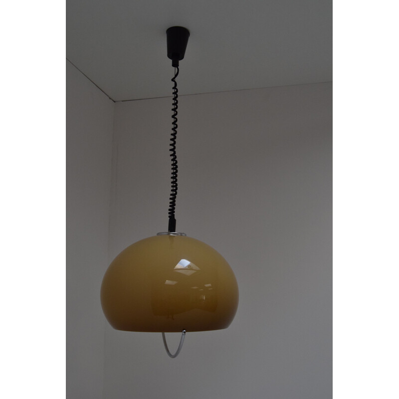 Mid-century Large Pendant Meblo Designed by Harvey Guzzini, Space Age,1970s